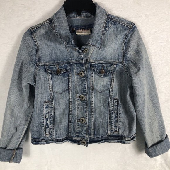 Red Camel Girls Denim Jacket Vintage Stretch Comfort Premium Coat Size Medium - Picture 11 of 14